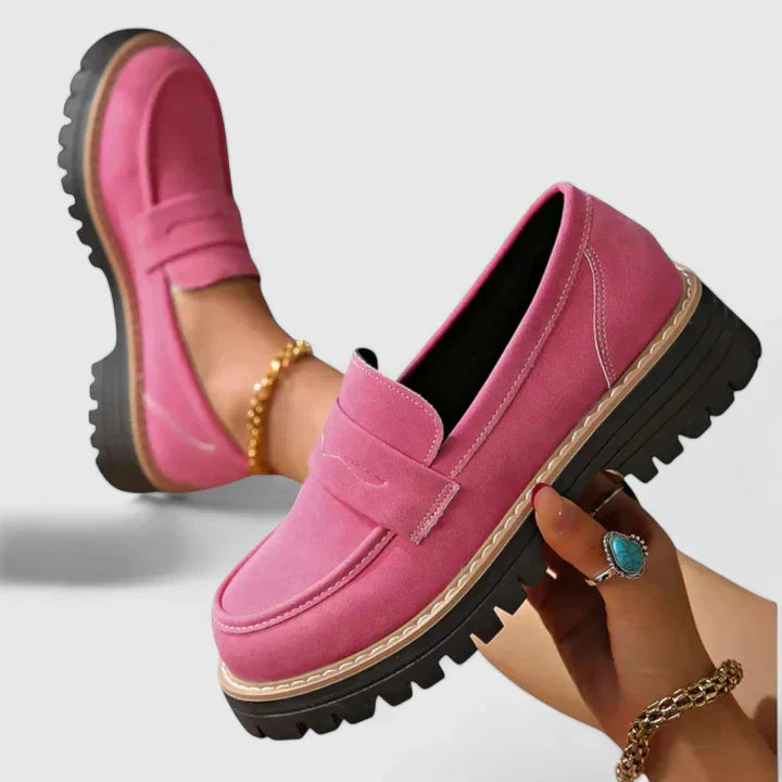 Stylish women's slip-on loafers, offering ultimate comfort & foot support, perfect for casual walking & daily wear.