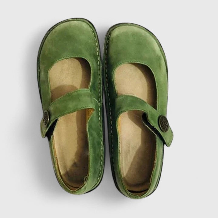 Therapeutic women's Mary Jane comfort shoes for foot pain relief, with cushioning & arch support.
