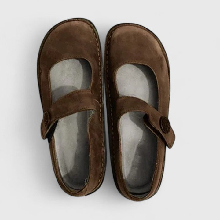 Casual women's Mary Jane comfort shoes, great for walking, featuring orthopedic arch support.