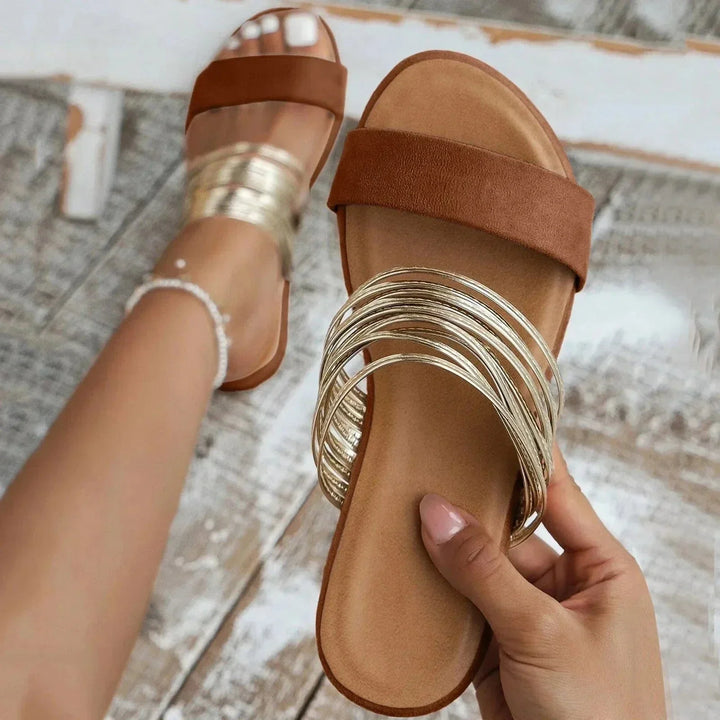 Stylish women's orthopedic comfort slides, perfect for casual wear. Features arch support & lightweight design.