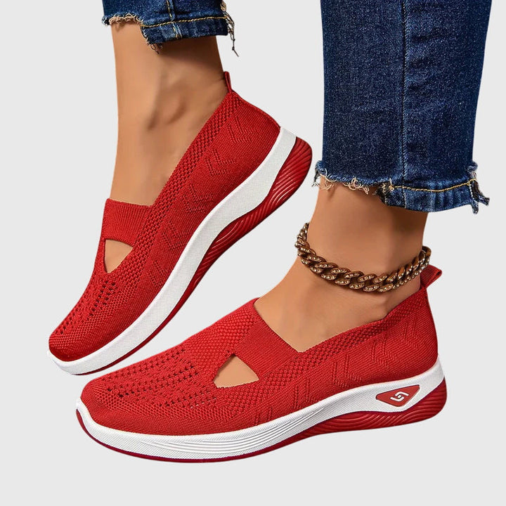 Women's comfort slip-ons, designed for walking with excellent arch support.
