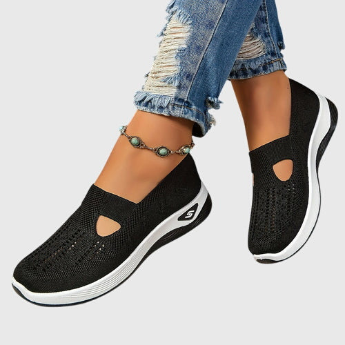 Comfortable women's slip-on footwear with advanced arch support for daily relief.