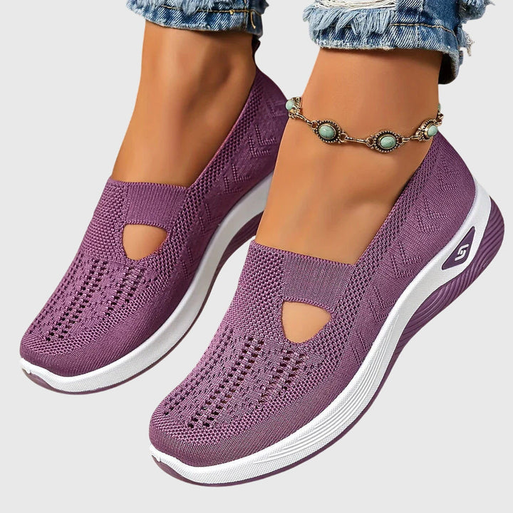 Slip-on women's shoes featuring arch support for superior comfort & easy wear.