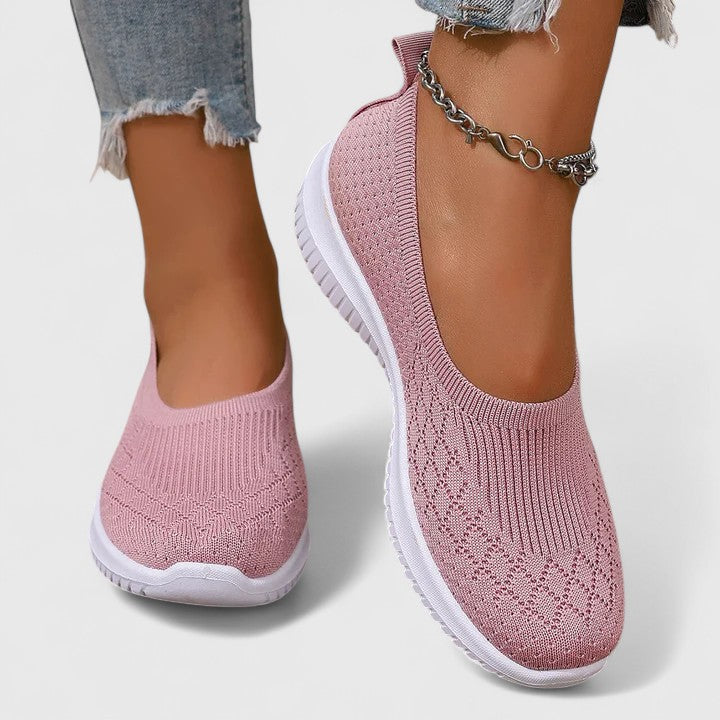 Women's orthopedic slip-on shoes for arch support & wide fit, ensuring all-day comfort and easy wear.