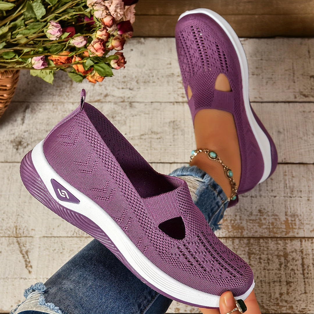 Orthopedic women's walking shoes, breathable slip-on design for superior foot pain relief.