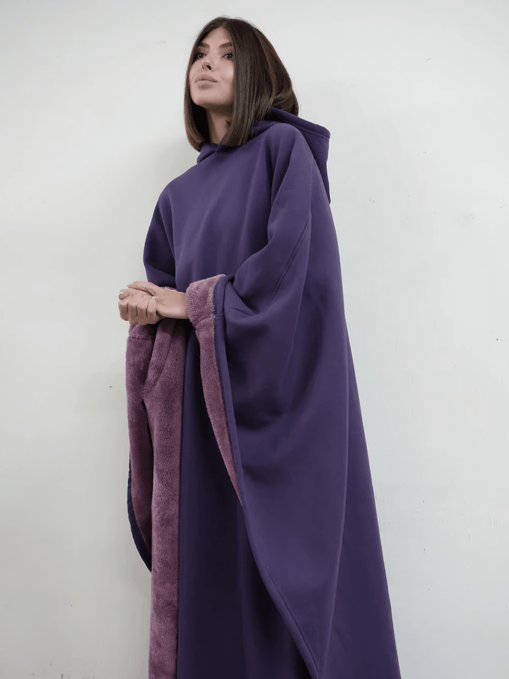 Modern women's oversized calming hoodie, relaxed fit for cozy fashion.