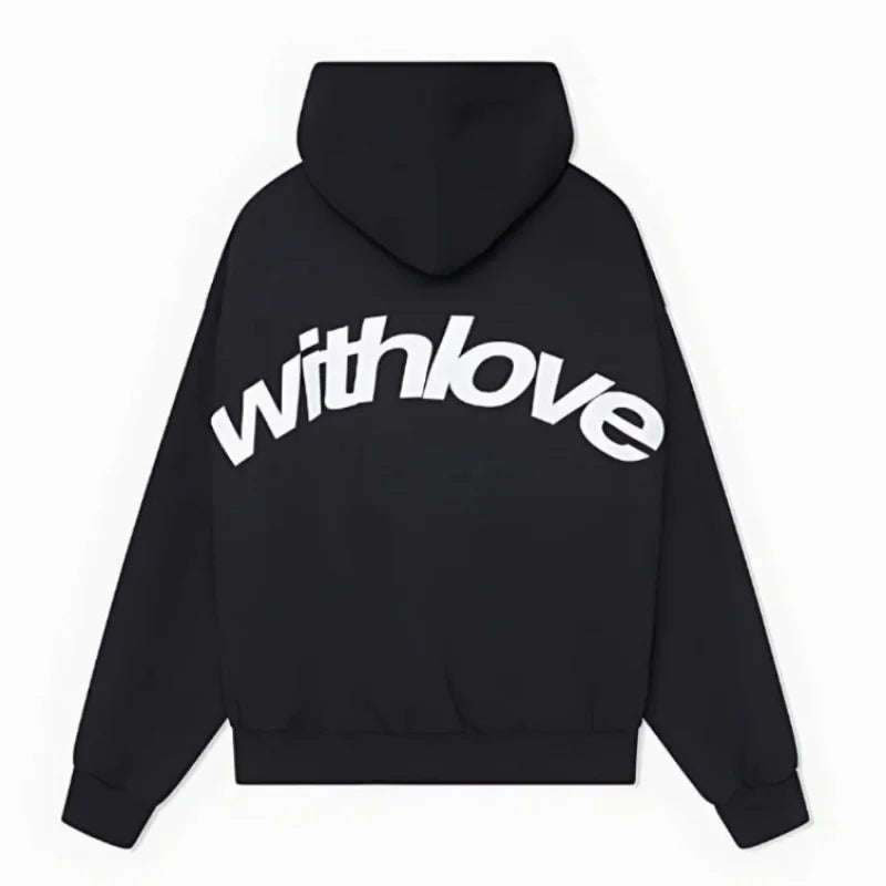 Fashionable women's oversized graphic cropped hoodie, a comfortable pullover with a bold visual design.