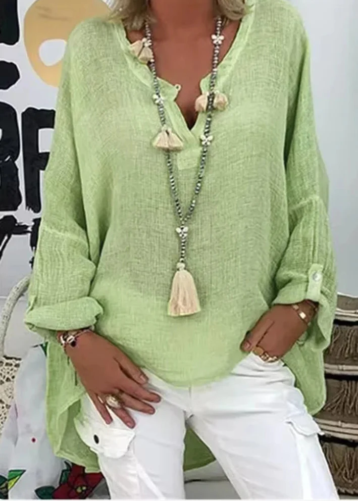 Chic women's oversized long sleeve blouse. A comfortable, stylish top for women's fashion & office wear.