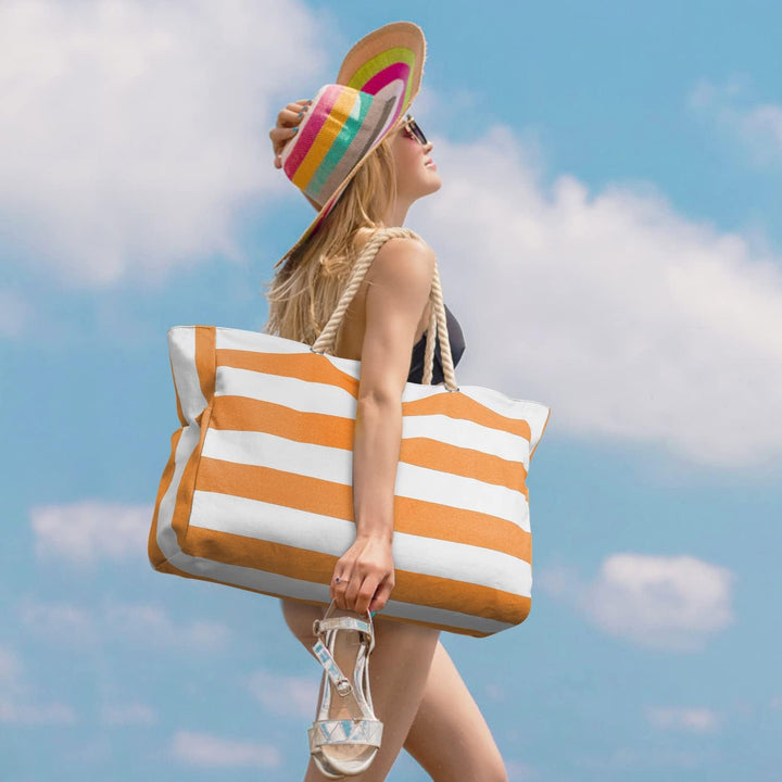Women's versatile oversized tote, waterproof for rain & sandproof for beach.