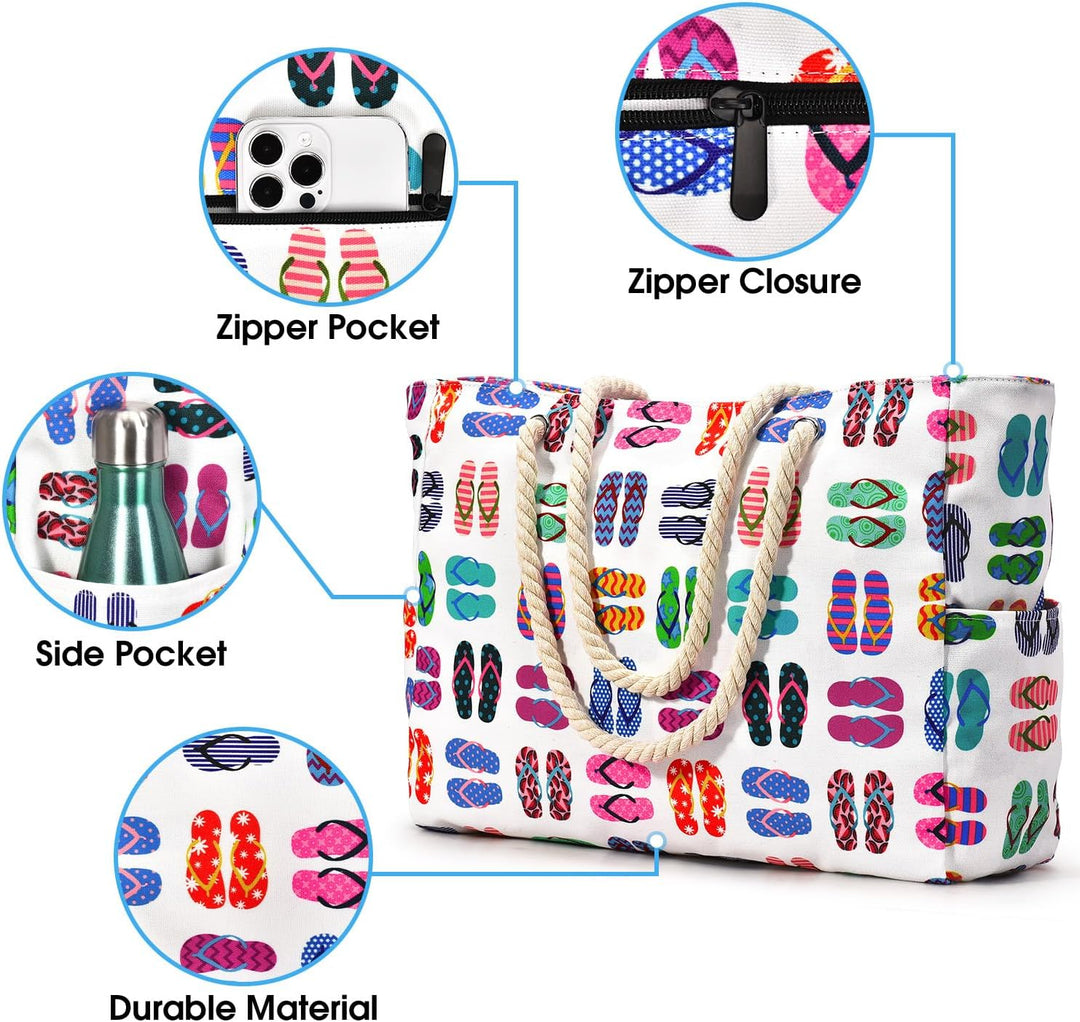 Women's oversized waterproof carry-all for resort & poolside use.