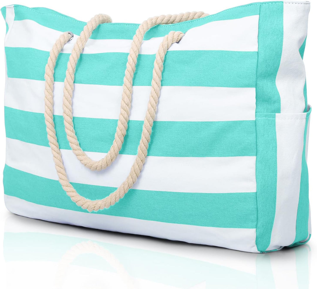 Durable women's waterproof beach tote, designed for longevity.