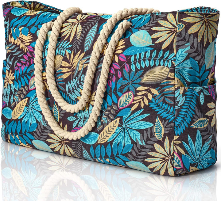 Women's versatile oversized tote, waterproof & sandproof, summer-ready.