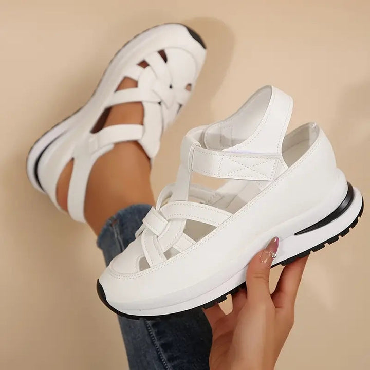 Oveta women's comfort sandals, perfect for summer walks, offering orthopedic foot support & pain relief.
