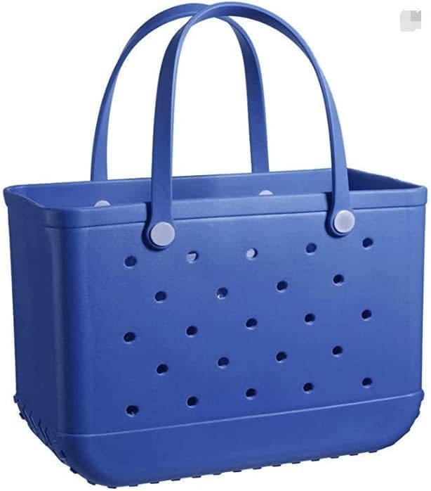 Lightweight women's EVA beach tote, sandproof, washable, and designed with vent holes.