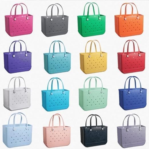 Women's versatile EVA beach bag, large, sandproof, washable, with convenient vent holes.