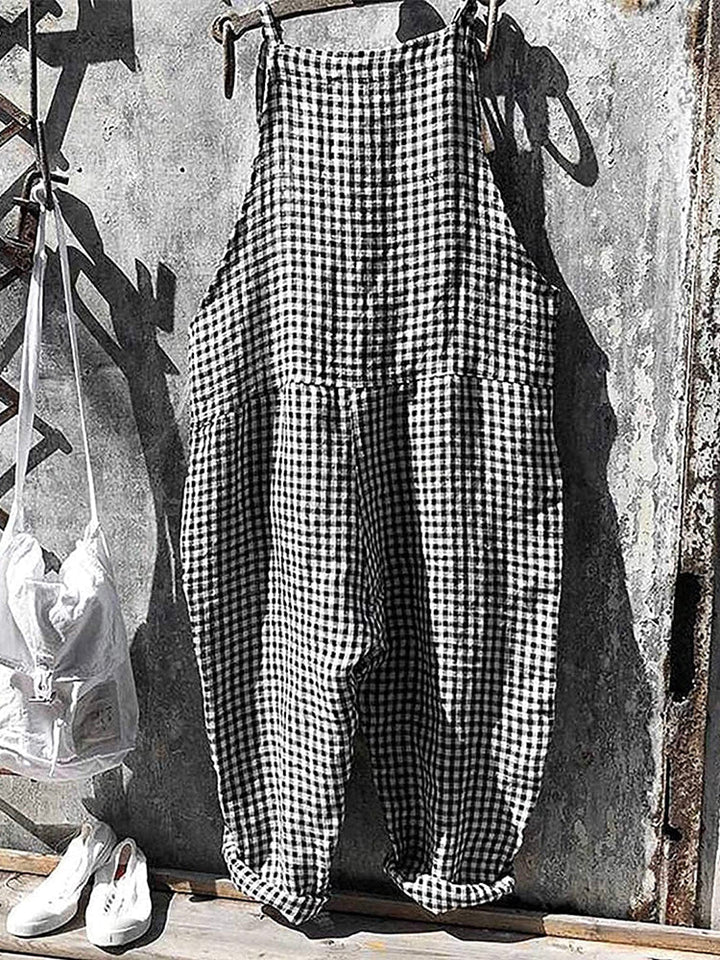 Comfortable women's relaxed fit overall jumpsuit, perfect for summer casual wear and effortless style.