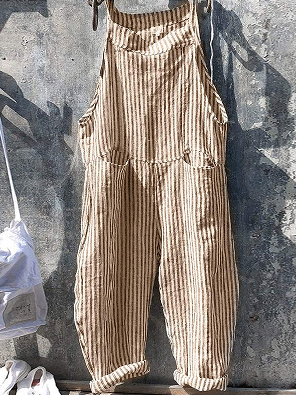 Casual women's relaxed fit dungarees, a stylish overall jumpsuit perfect for comfortable summer fashion.