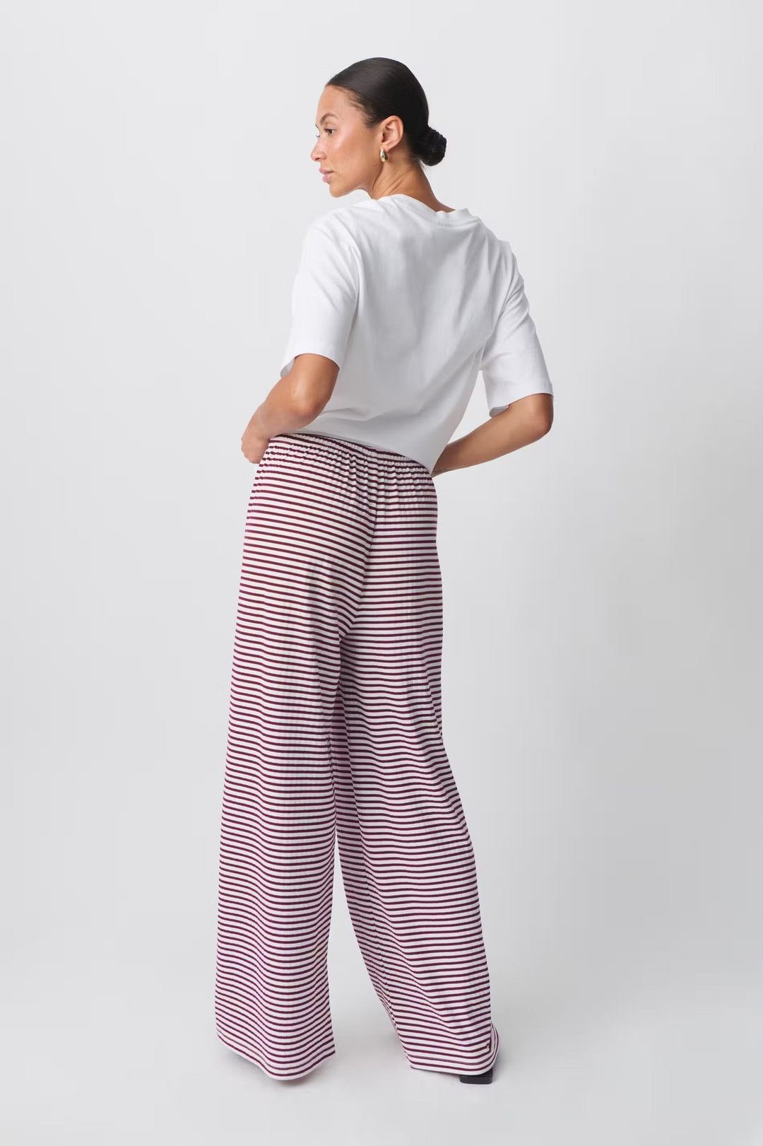 Women's spring pants with a striped design and relaxed fit for ultimate comfort.