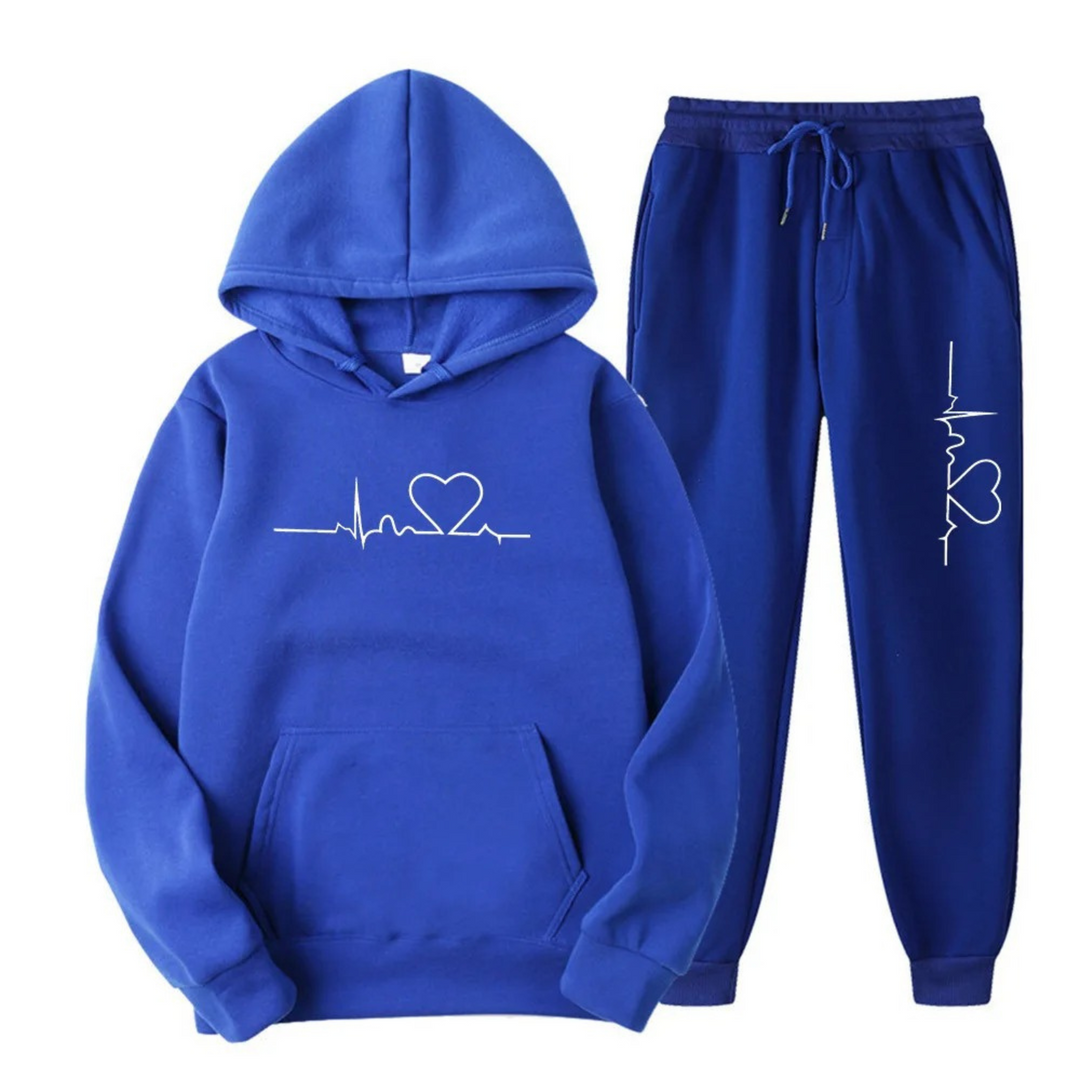 Comfortable women's hoodie and jogger set, designed for a relaxed fit and feel.