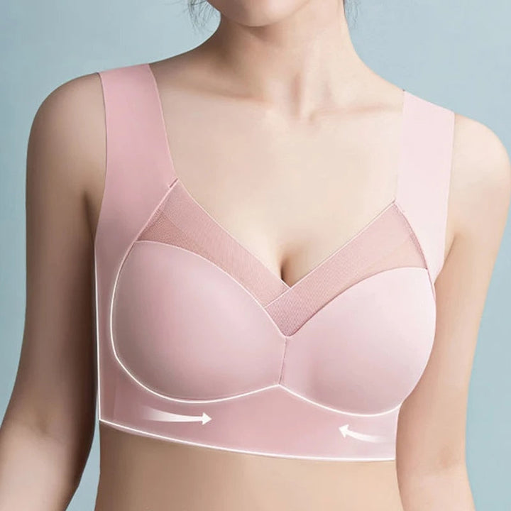 Back smoothing seamless wireless bra for women, ensuring a smooth silhouette and comfort.
