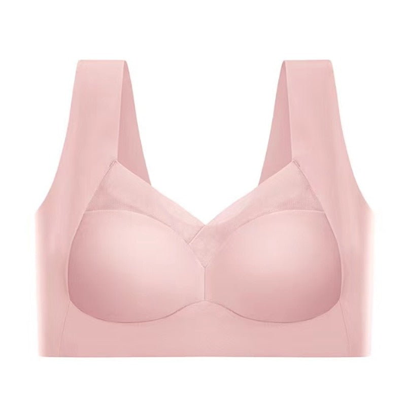 Comfortable women's shaper bra, seamless and wireless for invisible support and full coverage.