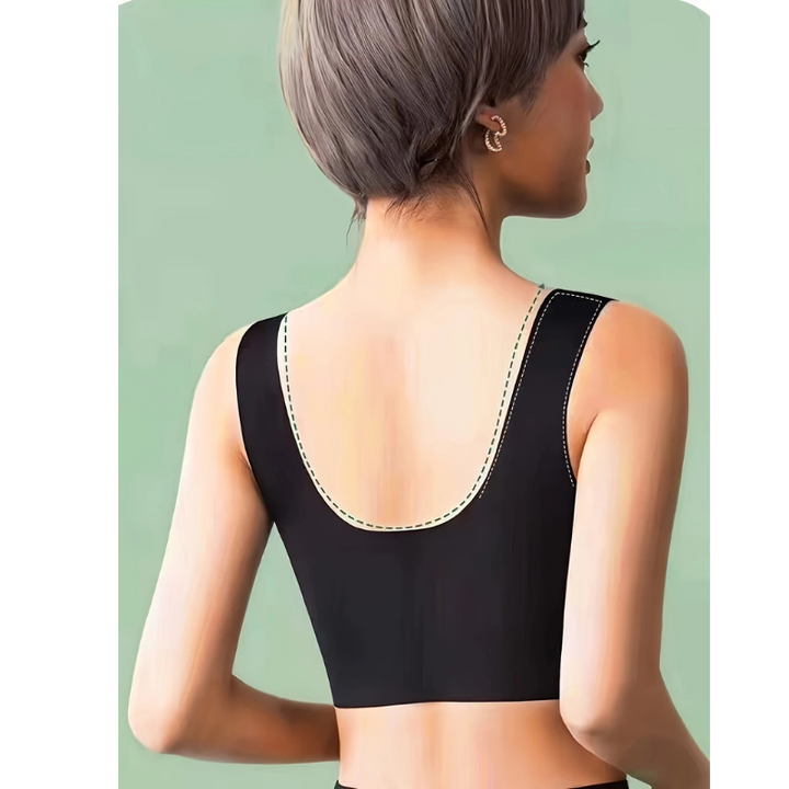 Gentle support women's seamless wireless shaper bra, ideal for comfortable everyday use.