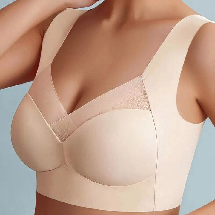 Women's seamless wireless lingerie for smooth shaping, comfort & back smoothing.