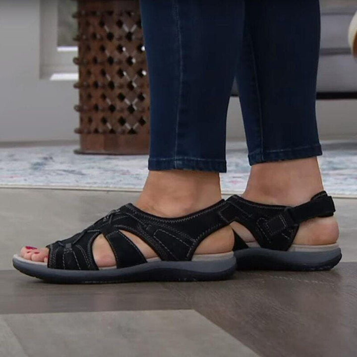Pair of women's casual spring sandals, lightweight design, suitable for all-day wear