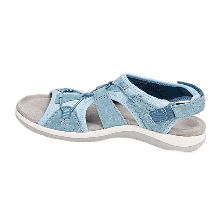 Women's casual grey sandals on a white background, perfect for everyday spring wear