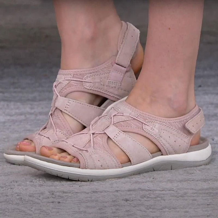 Top view of women's lightweight sporty sandals, comfortable for spring activities