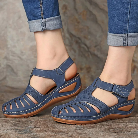 Spring women's shoes: cutout walking sandals with an adjustable strap, designed for ultimate comfort