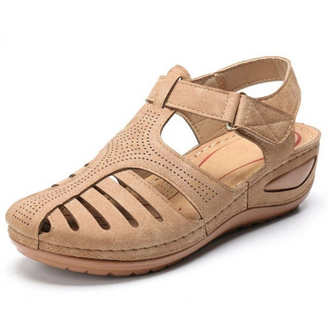 Open-toe women's cutout sandals, great for spring, offering comfort and a fashionable walking design