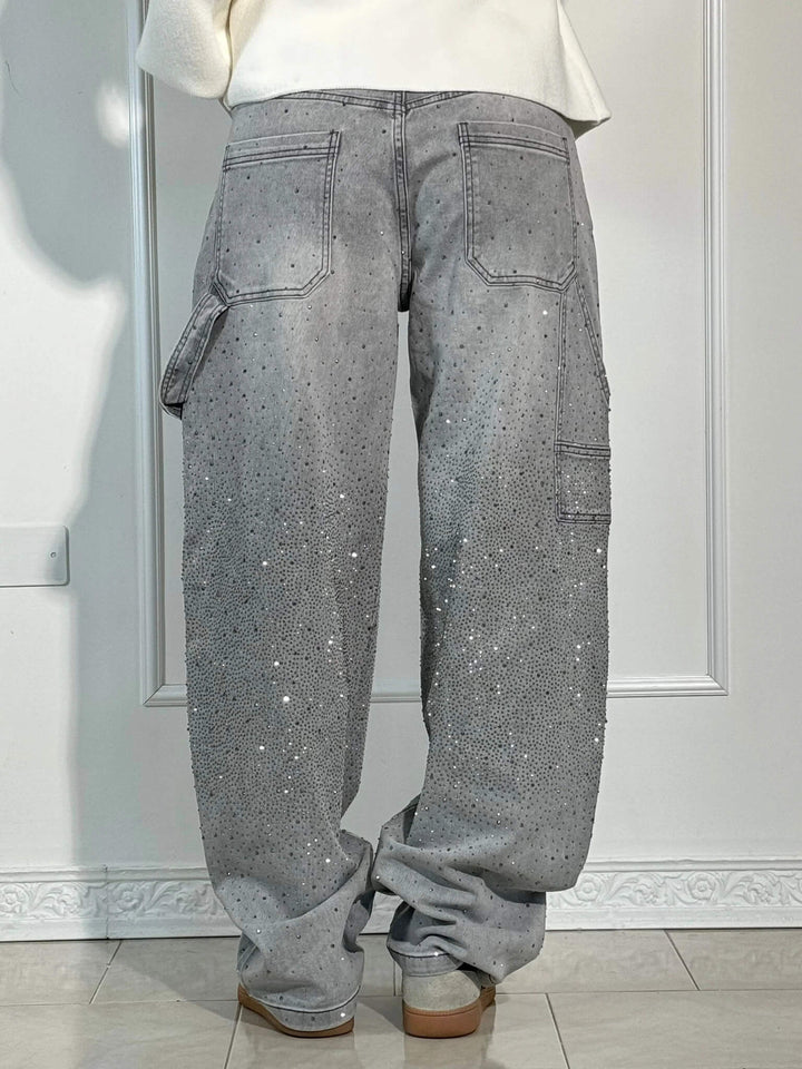 Women's spring wide leg flowy pants in a neutral tone, offering endless styling possibilities.