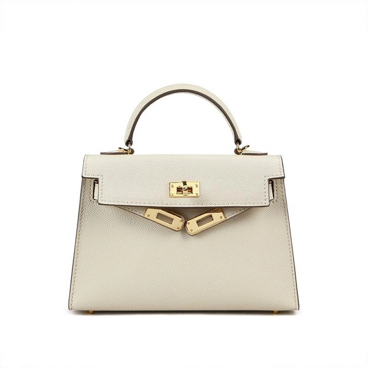 Classic black women's turn lock crossbody bag, also usable as a chic top handle or shoulder bag.