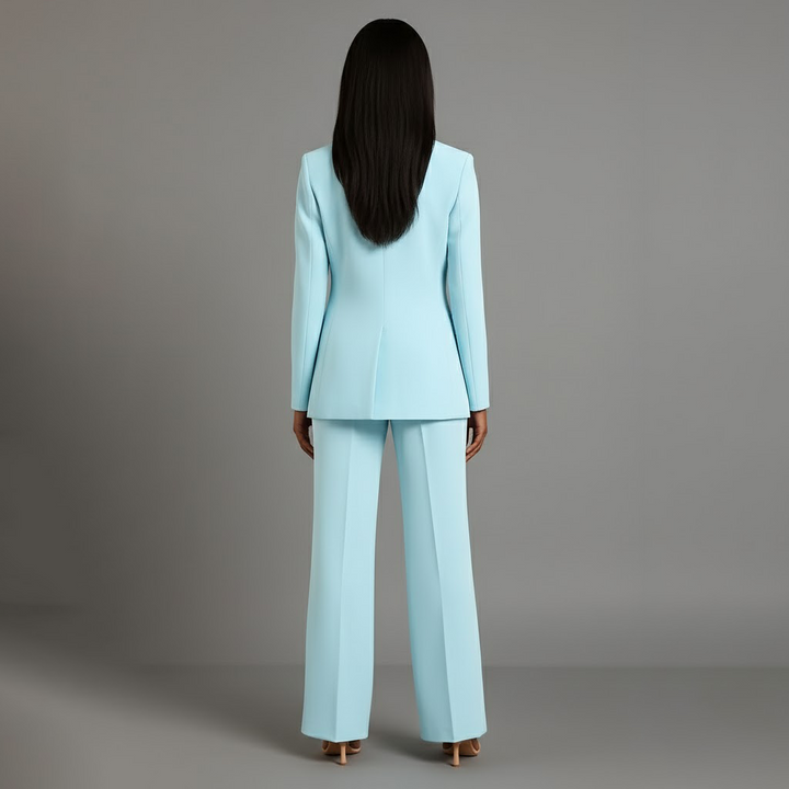 Elegant women's blazer set for professional women, suitable for business & formal events.