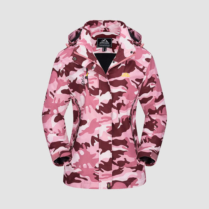 The Verona 3-in-1 women's jacket in a stylish purple, highlighting its versatility as outdoor wear.
