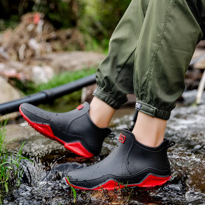 Stylish women's hiking boots, waterproof and easy slip-on design for outdoor adventures