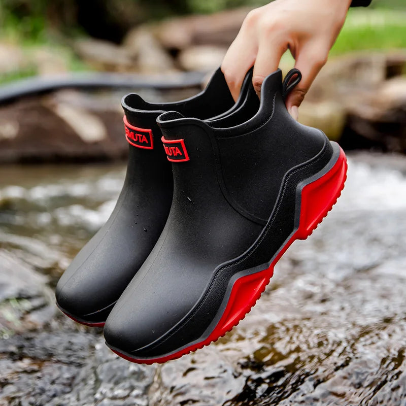 Rugged women's outdoor boots, waterproof and slip-on, providing excellent all-weather protection
