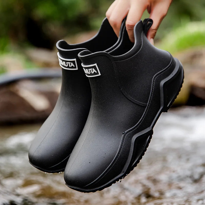 Trendy women's slip-on boots with waterproof technology for outdoor and casual wear