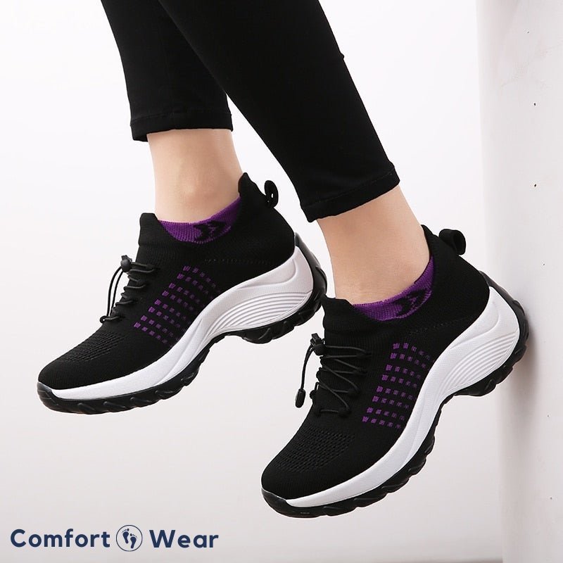 Women's Ortho Stretch Cushion Sneakers for Foot Pain Relief - Lexians