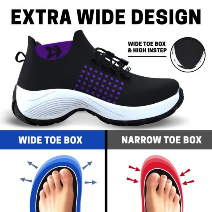 Women's Ortho Stretch Cushion Sneakers for Foot Pain Relief - Lexians
