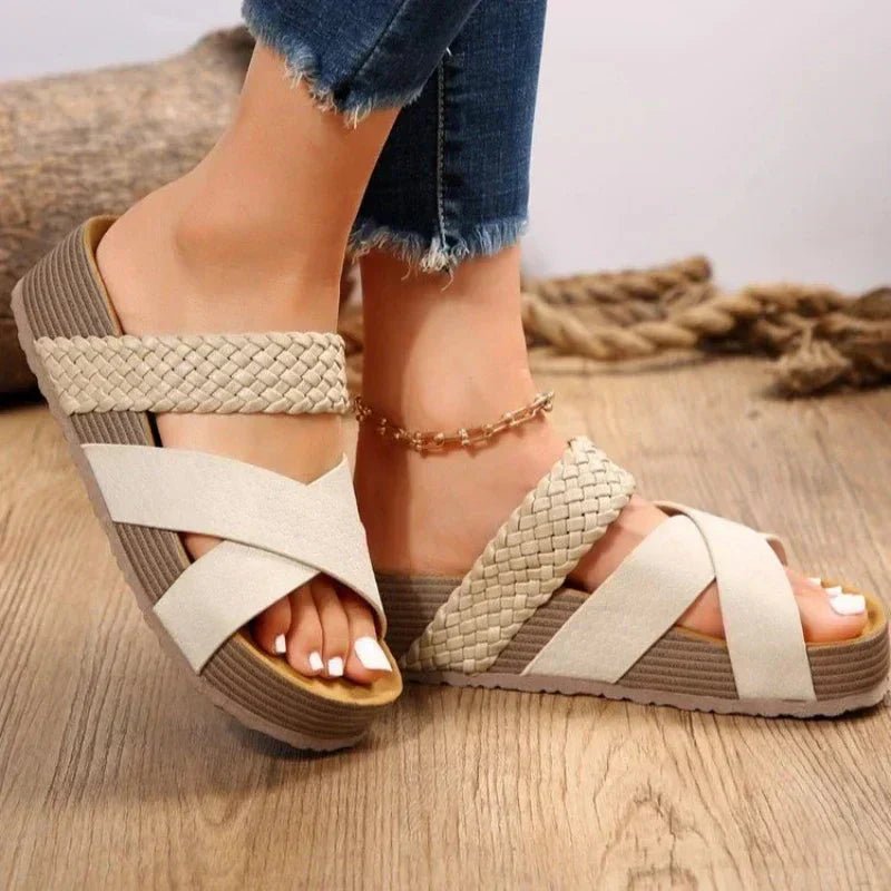 Women's Orthopedic Sandals with Elastic Straps - Lexians