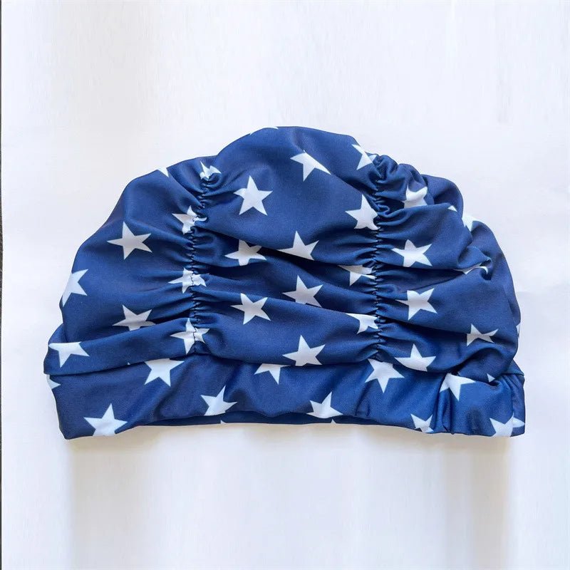 Women's Stretch Nylon Turban Swim Cap for Long Hair - Lexians