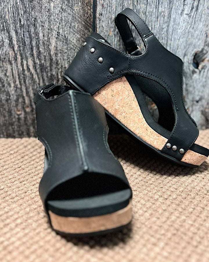 Women's Vegan Wedge Sandals with Ergonomic Design - Lexians