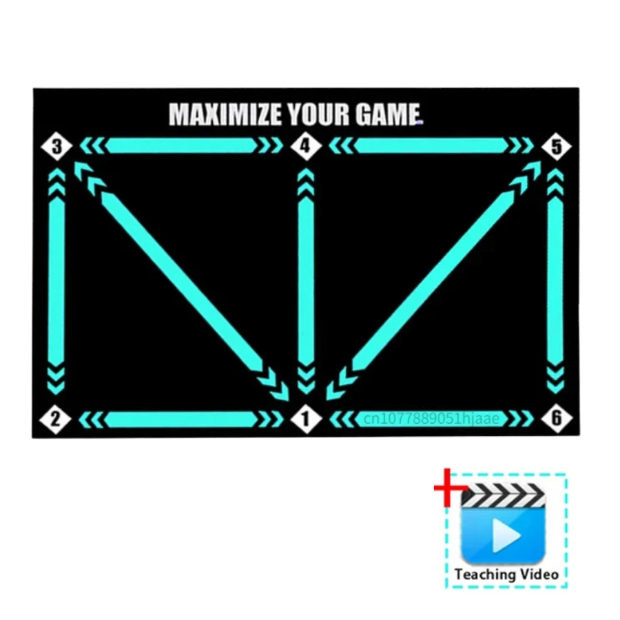 Fun youth football training mat & video program, improving dribbling & coordination for young athletes.