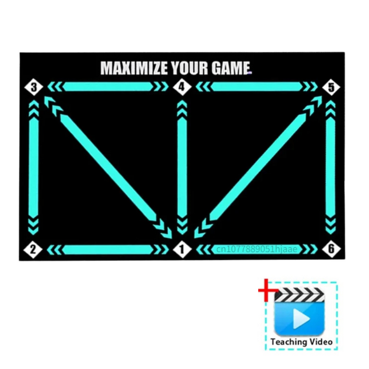 Fun youth football training mat & video program, improving dribbling & coordination for young athletes.